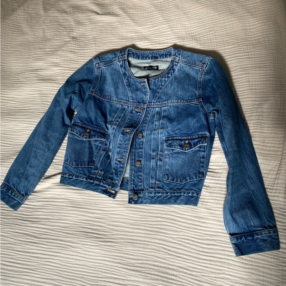 J. Crew Medium Blue Cropped Denim Jacket